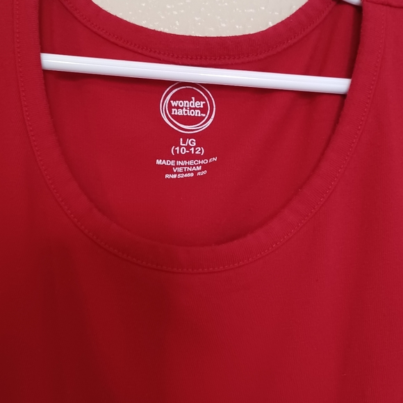 Wonder Nation Red Short Sleeve Dress Girl's Size Large (10-12) - Picture 6 of 9
